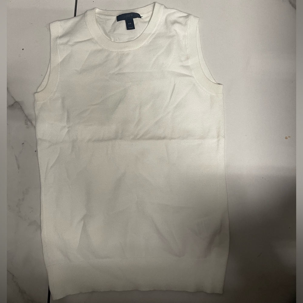 J crew White Sleeveless Top